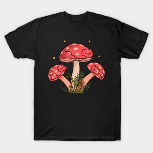 Cats Mushrooms T-Shirt